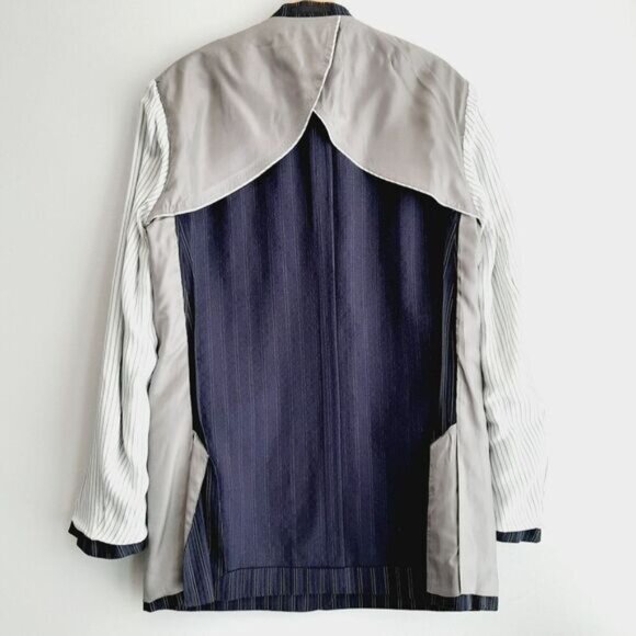 PAUL BETENLY Biella Italy Blazer Jacket Pin-Stripe Navy Men's Sz 44 L - Picture 11 of 16
